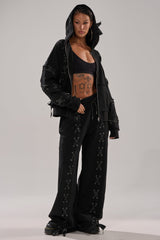 ALL LACED UP STRAIGHT-LEG SWEATPANTS