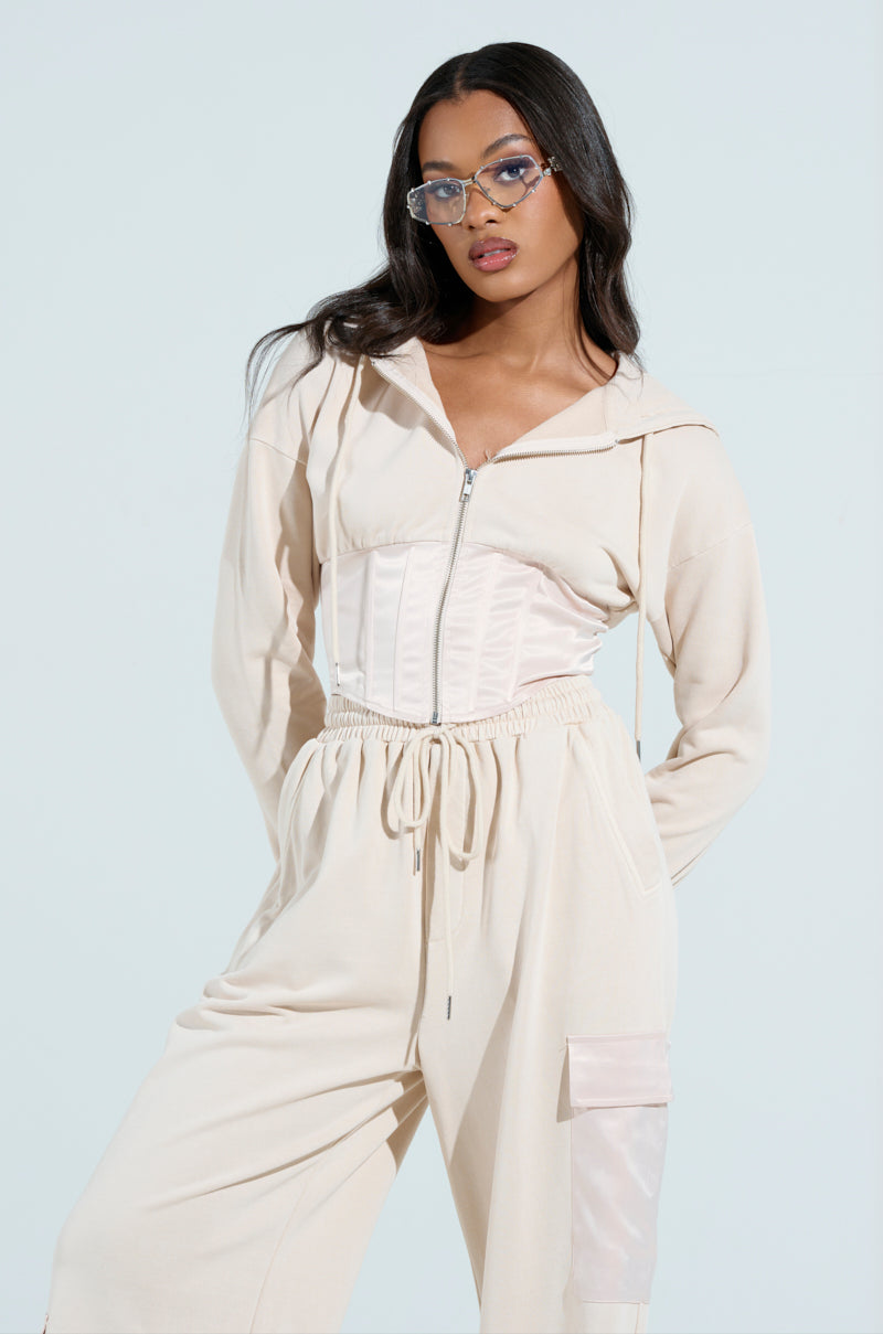 AROUND THE WORLD ZIP UP SWEATSHIRT