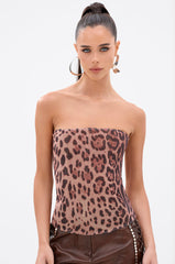 BELIEVE WHAT YOU WANT CHEETAH PRINT CORSET