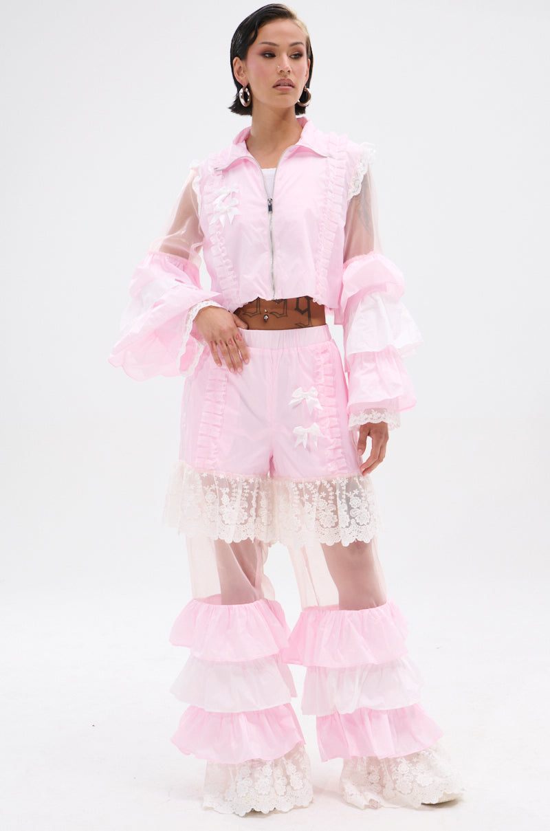 CANDY LACE TRIM WINDBREAKER