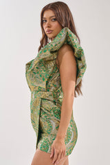 BEST DRESSED BROCADE MINI DRESS