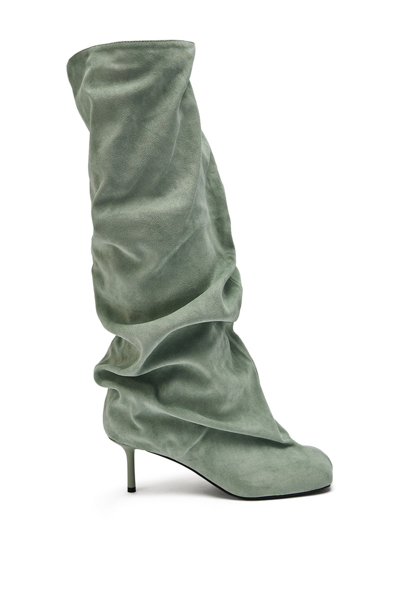 AZALEA WANG RANDALL SAGE FAUX SUEDE STILETTO BOOT