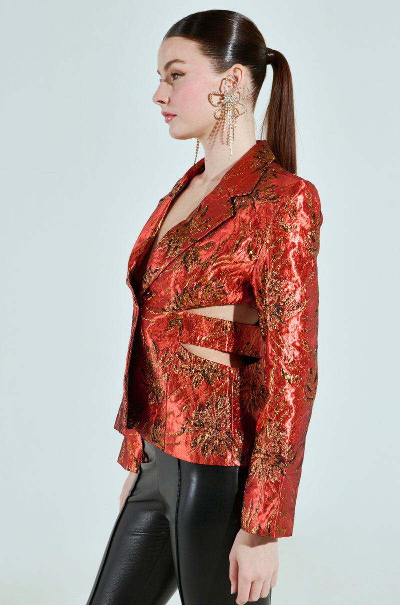 COCKTAIL HOUR CUT-OUT BLAZER