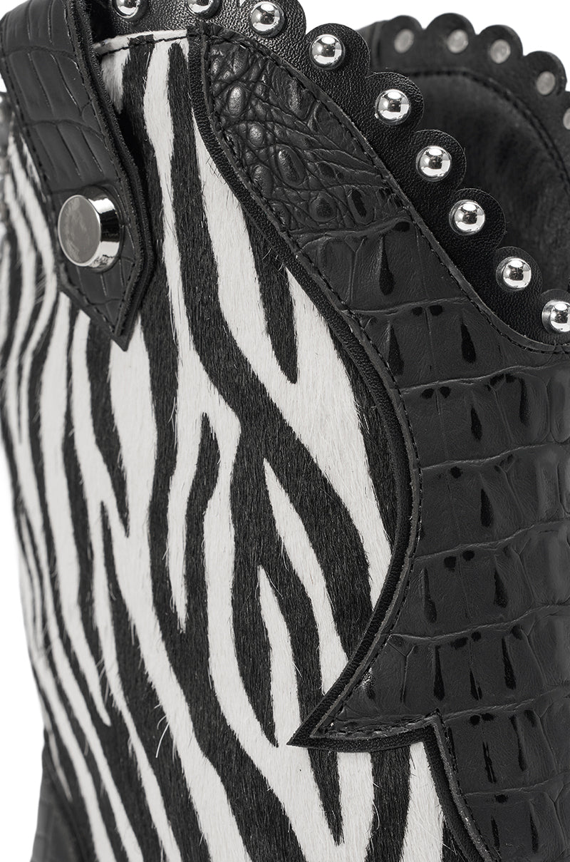 AZALEA WANG TAHLIE ZEBRA MULTI WESTERN GLADIATOR SANDAL
