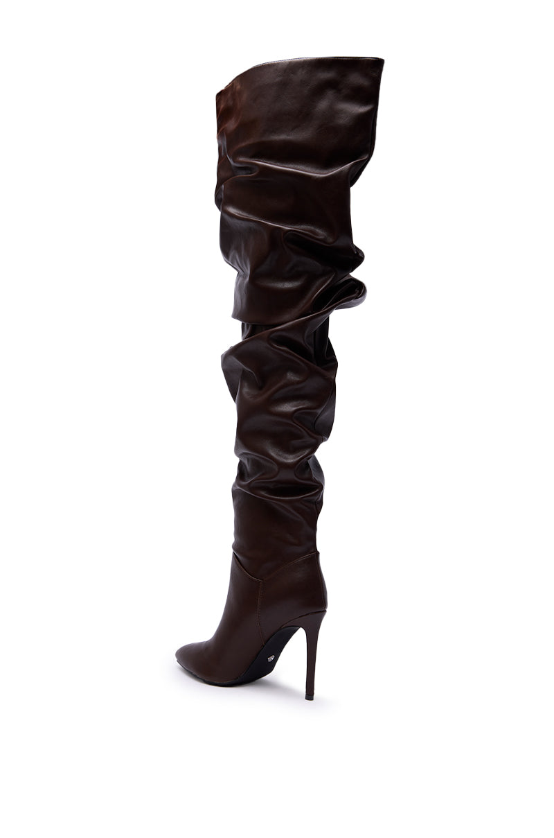 AZALEA WANG TORVIS CHOCOLATE SLOUCHY OVER THE KNEE BOOT
