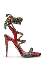 AZALEA WANG TZILLA MULTI COLOR ROPE STILETTO SANDAL