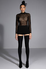 ALL ABOUT ME MESH LONG SLEEVE BODYSUIT