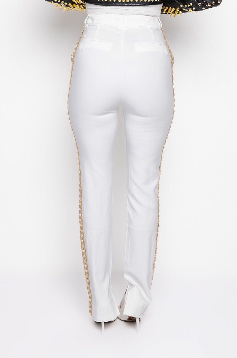 ALL ABOUT PEARLS HIGH RISE TROUSER