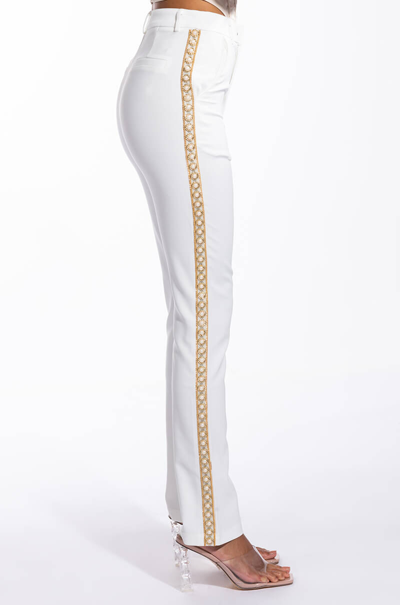 ALL ABOUT PEARLS HIGH RISE TROUSER
