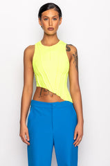 ALL SMILES EXPOSED SEAMS CREW NECK TANK