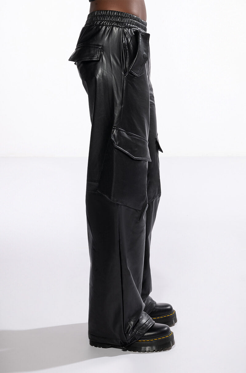 ALWAYS WINNING FAUX LEATHER JOGGER