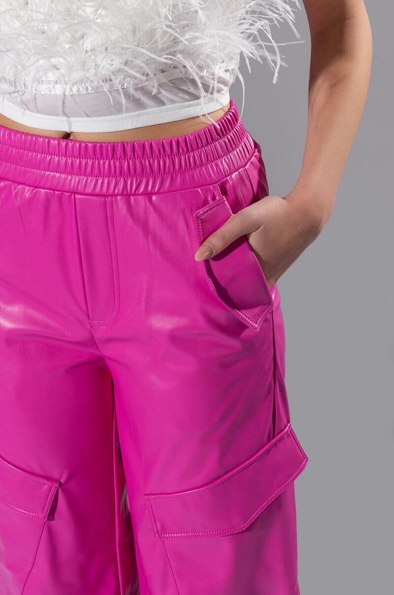 ALWAYS WINNING FAUX LEATHER JOGGER