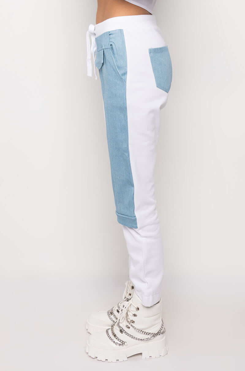 ANYTIME ANYWHERE DENIM PATCH JOGGER
