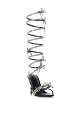 AZALEA WANG FLORIANA BUTTERFLY SANDAL IN BLACK