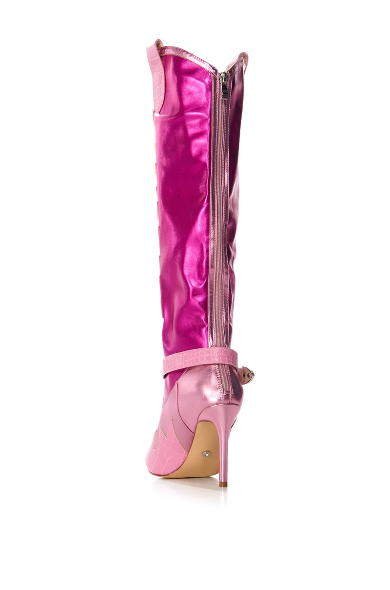 AZALWA WANG PINKSTER WESTERN STILETTO BOOT