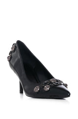 AZALEA WANG TOUSSAINT EMBELLISHED PUMP IN BLACK