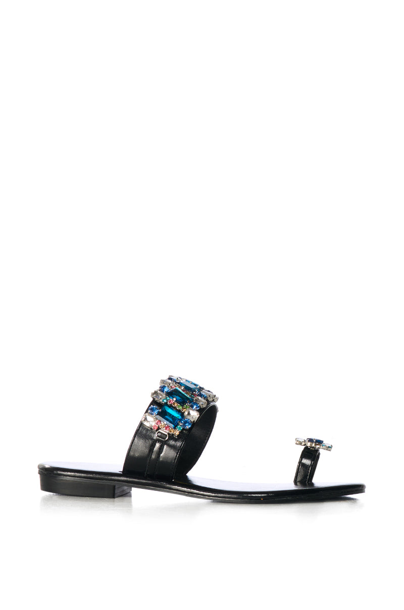 AZALEA WANG WHIMSEY BLUE RHINESTONE SANDAL
