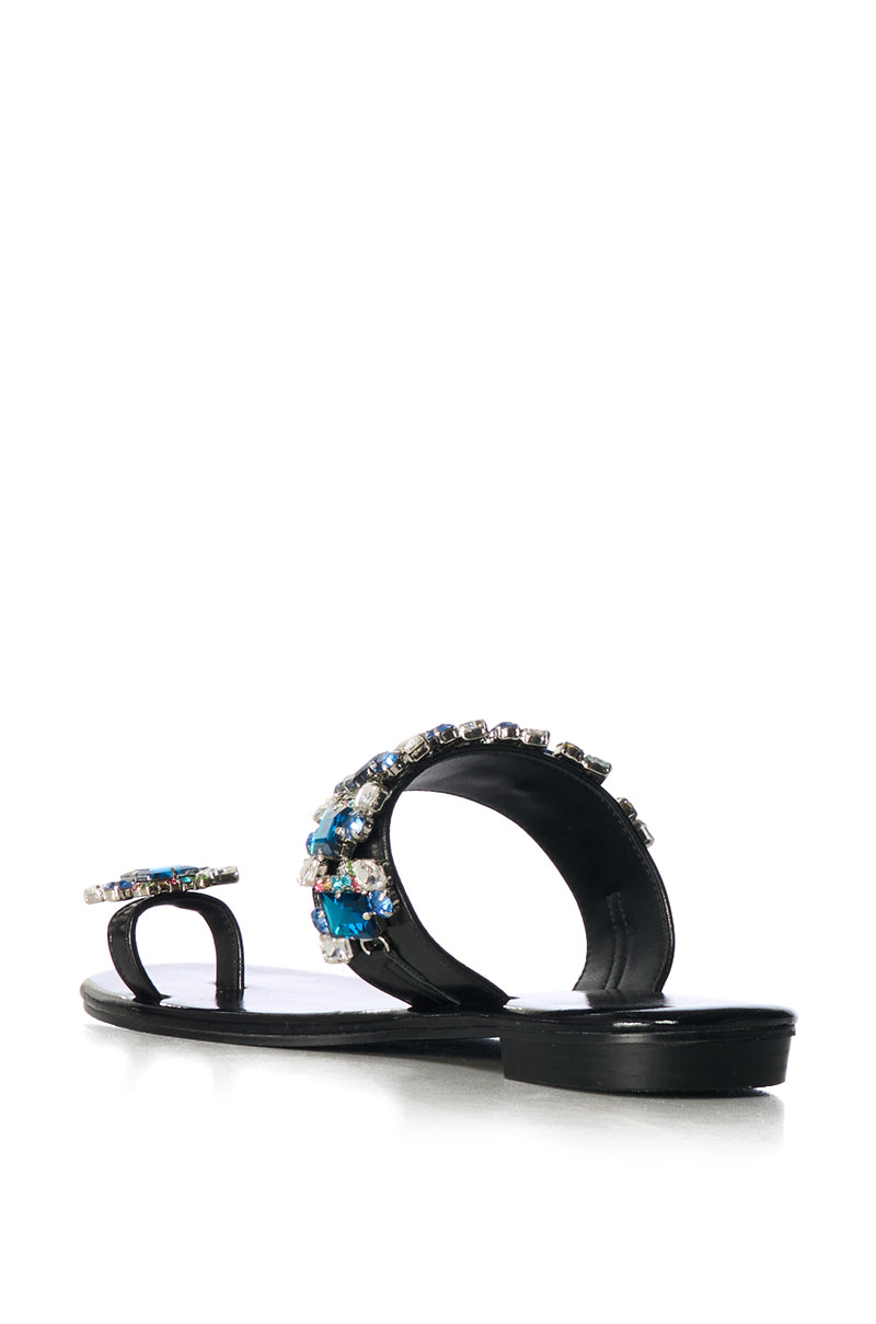 AZALEA WANG WHIMSEY BLUE RHINESTONE SANDAL