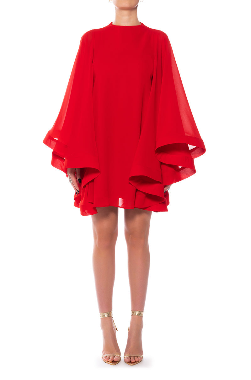 BAD ROMANCE RELAXED DRAPE MINI DRESS