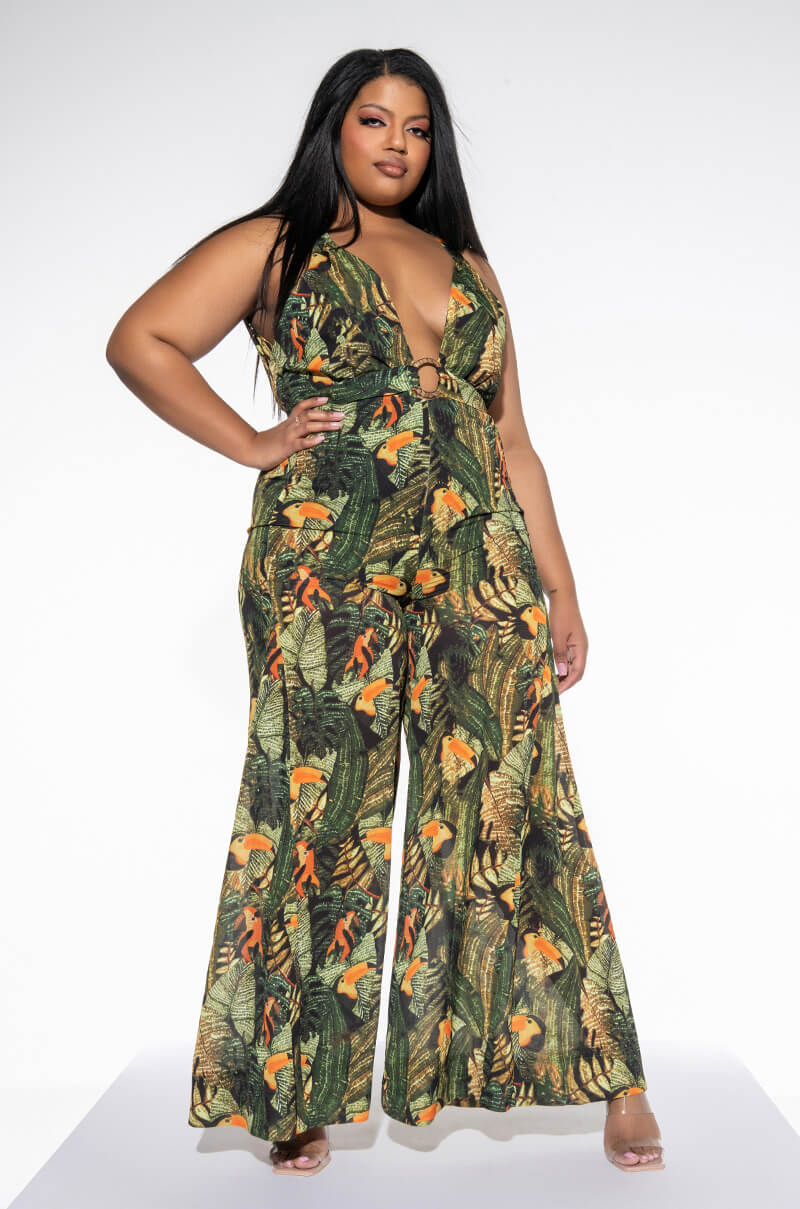 BAECATION LOOK HALTER TOP JUMPSUIT
