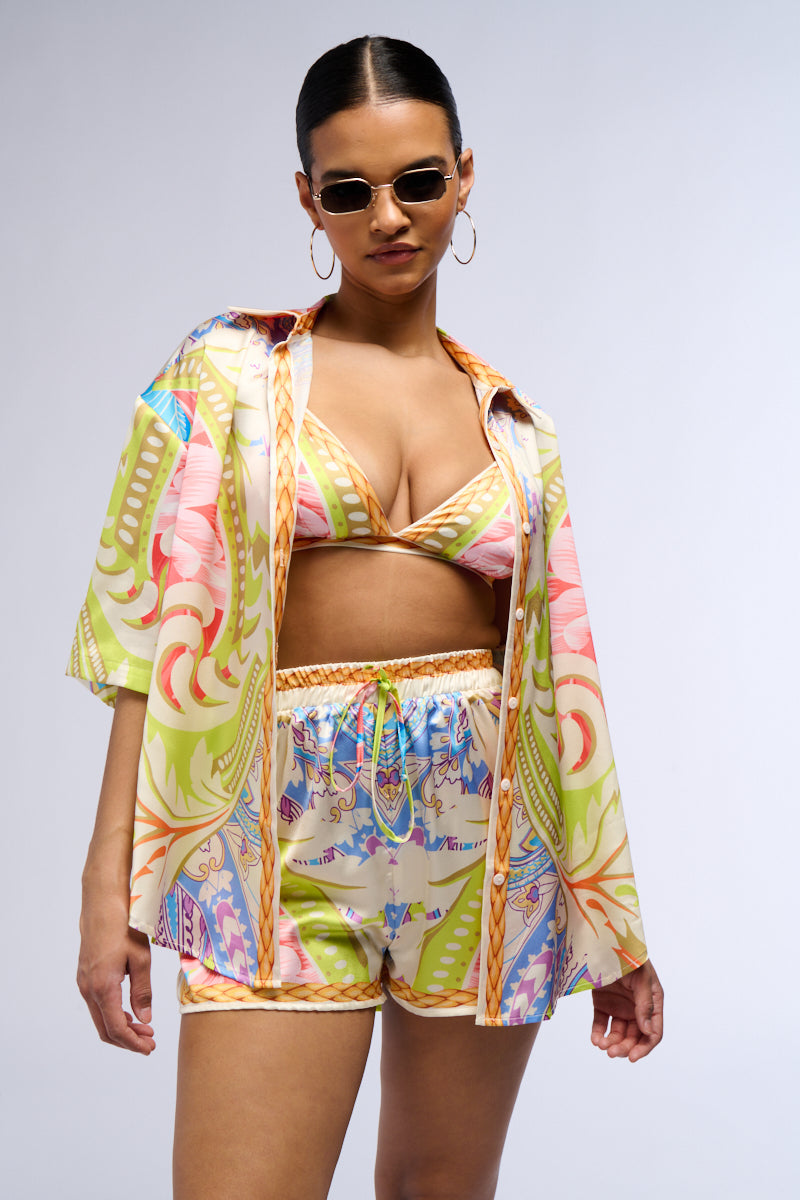 BAHAMA MAMA PRINTED BRALETTE TOP