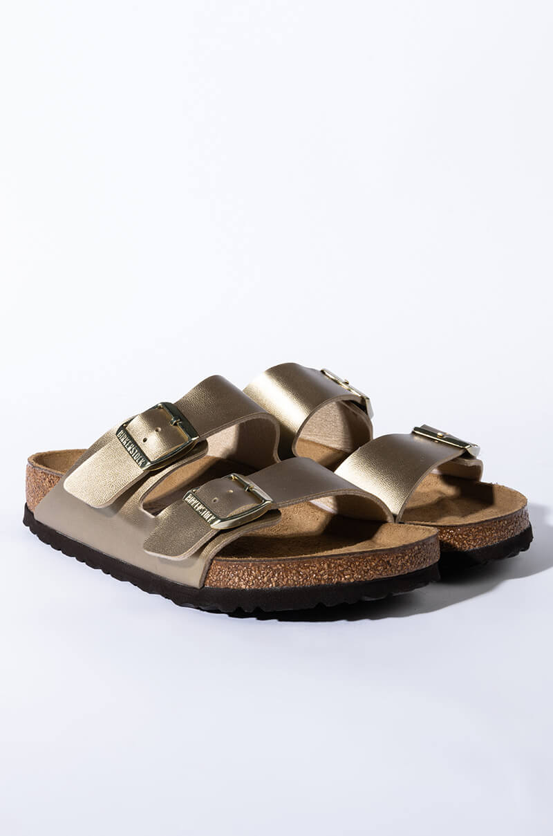 BIRKENSTOCK ARIZONA BIRKO-FLOR GOLD SANDAL