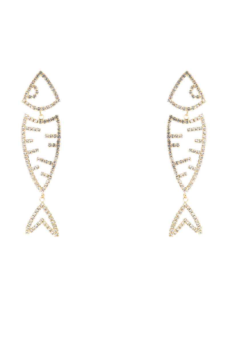 BLING FISHIN EARRING IN GOLD