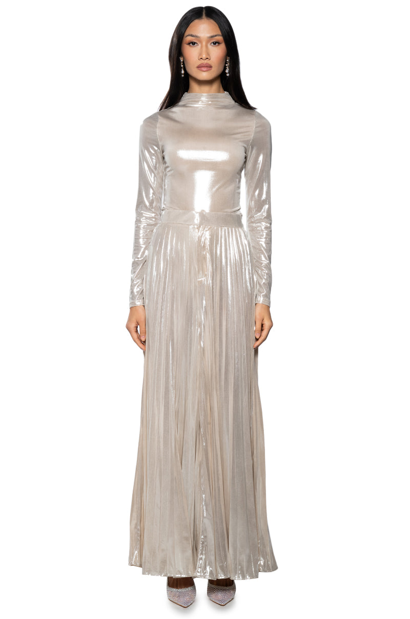 CHAMPAGNE POP PLEATED PANT