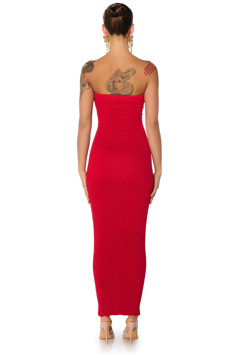 CINCH ME IN KNIT TUBE MAXI DRESS