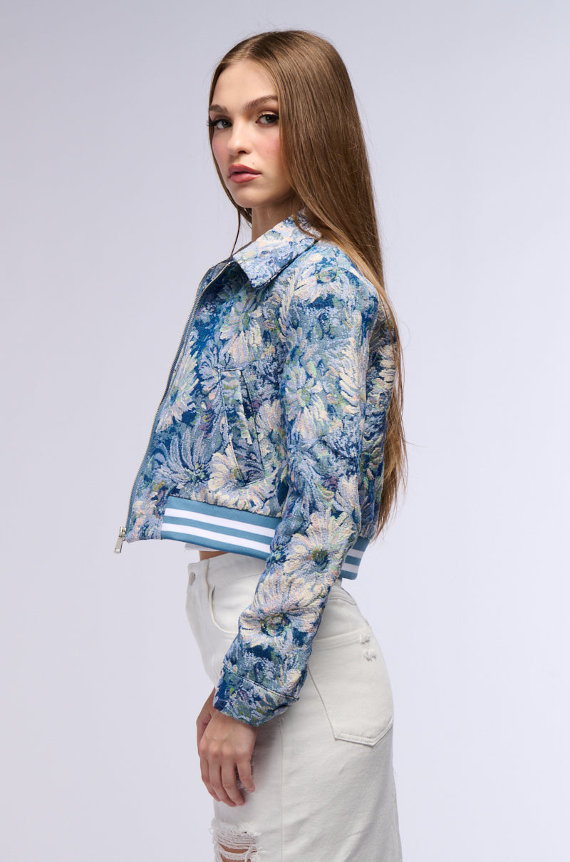 CLOUD NINE BROCADE BOMBER