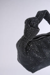 COME CLOSER RHINESTONE PURSE IN BLACK