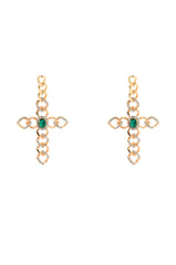 CROSS MY HEART EARRING