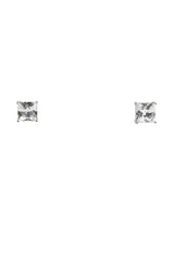 CUBIC ZIRCONIA RHINESTONE STUDS IN SILVER
