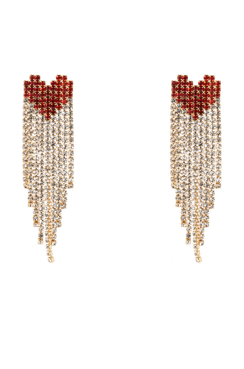 DIGITAL HEART EARRING IN GOLD