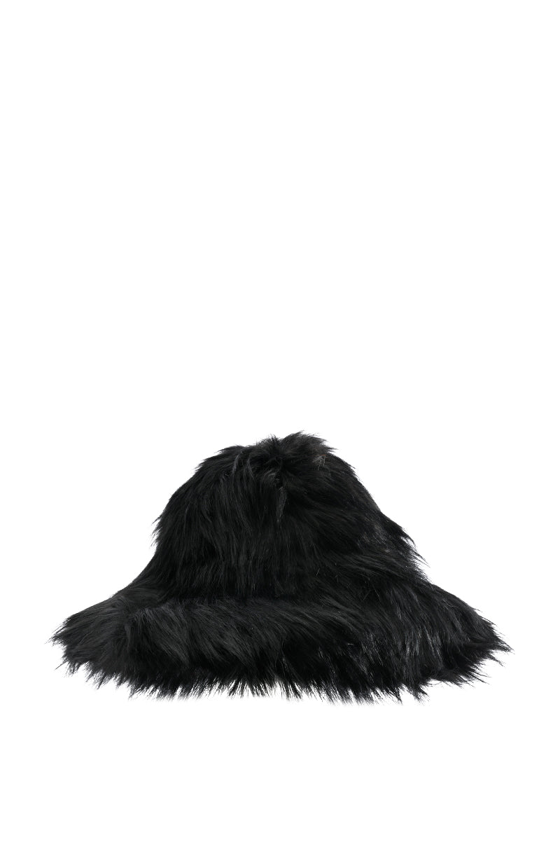 DIVINE FEMININE OVERSIZED FAUX FUR BUCKET HAT