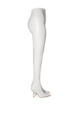 AZALEA WANG KAY KAY SEXY STILETTO SLIM BOOT PANT IN WHITE