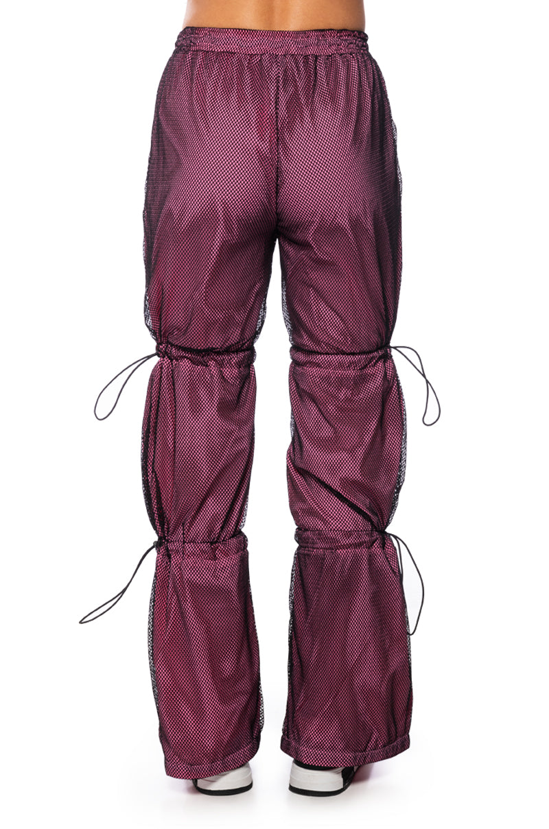 CAROLINE MESH DETAIL JOGGER IN PINK