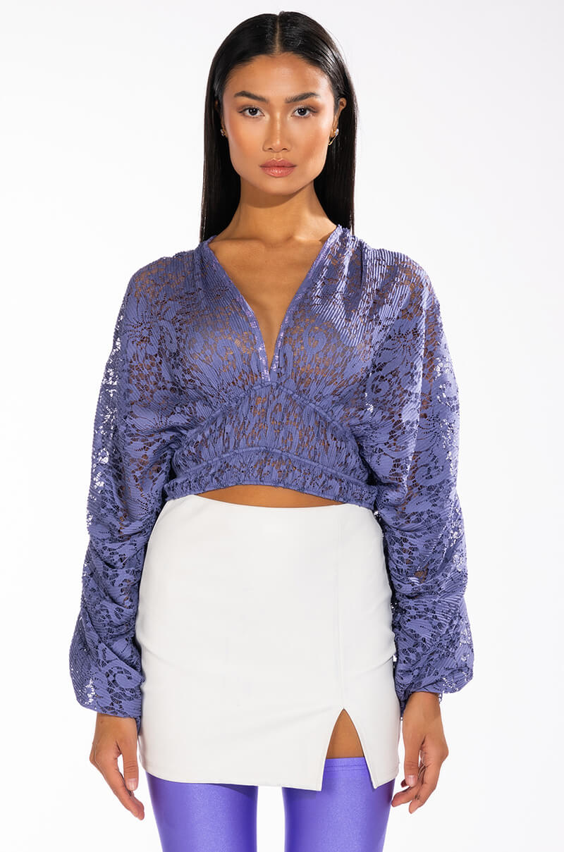 CONNIE LACE LONG SLEEVE TOP